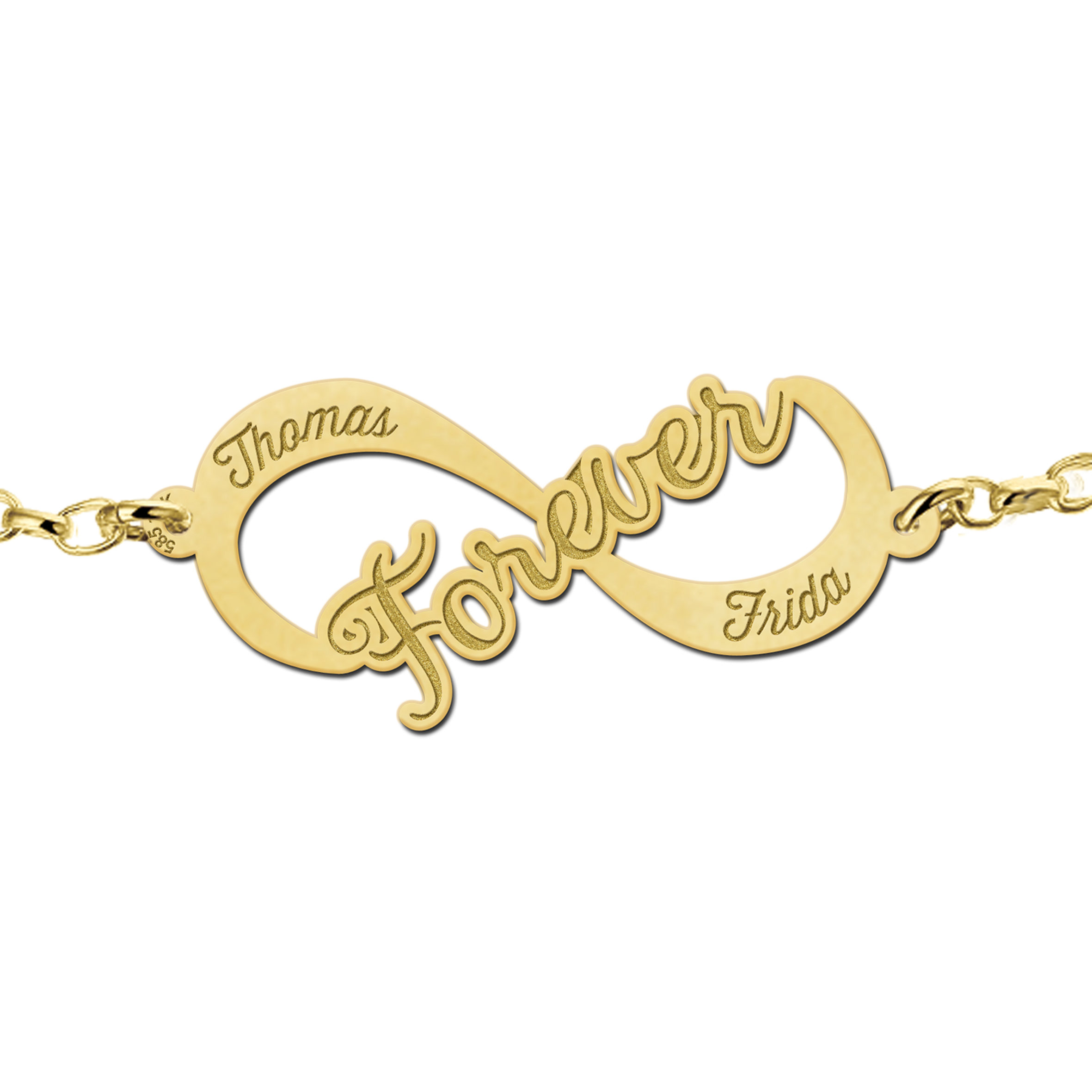 Golden infinity bracelet "Forever"