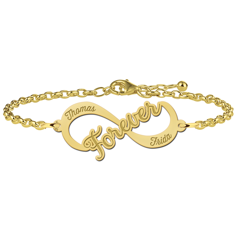 Golden infinity bracelet "Forever"