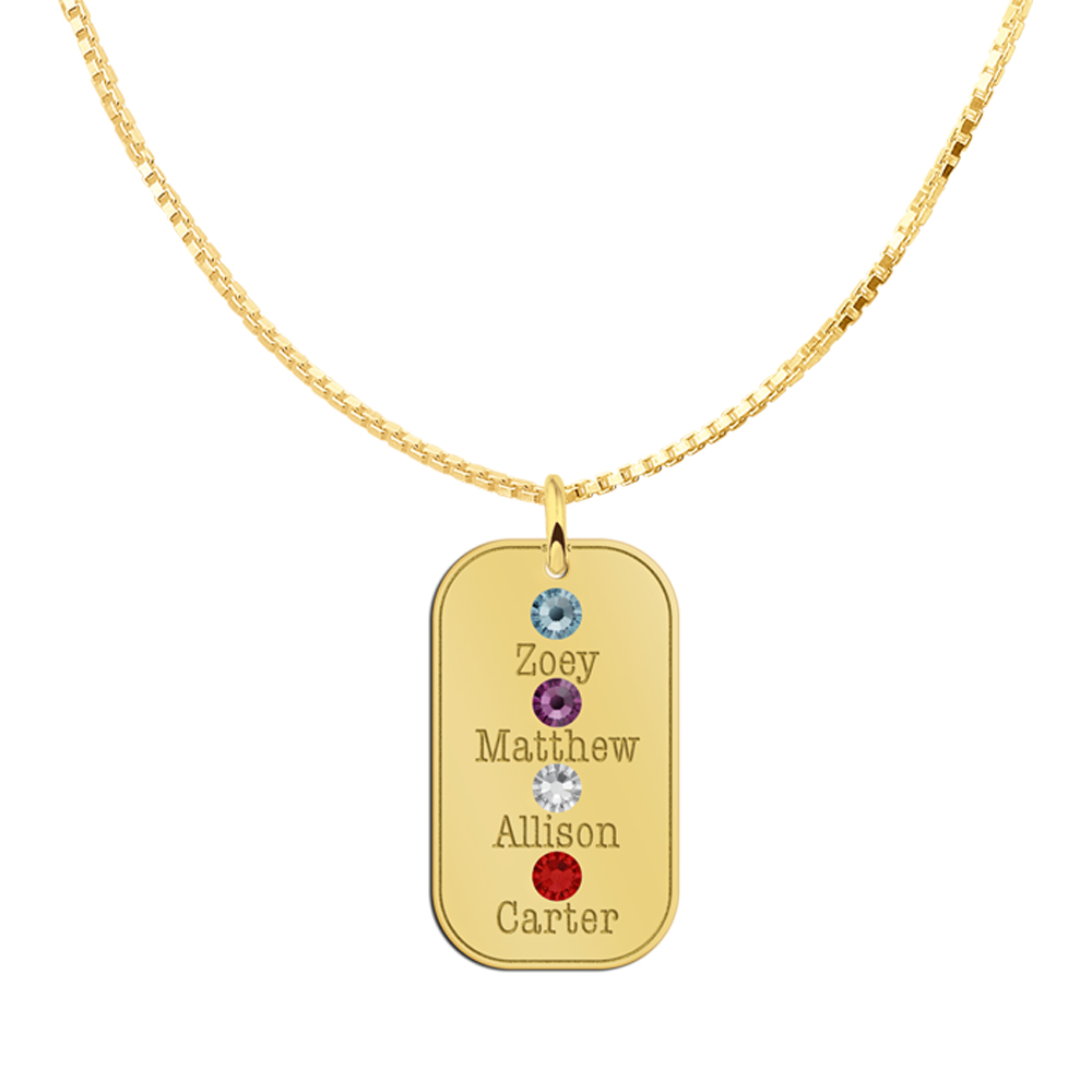 Tough pendant of gold with birthstone