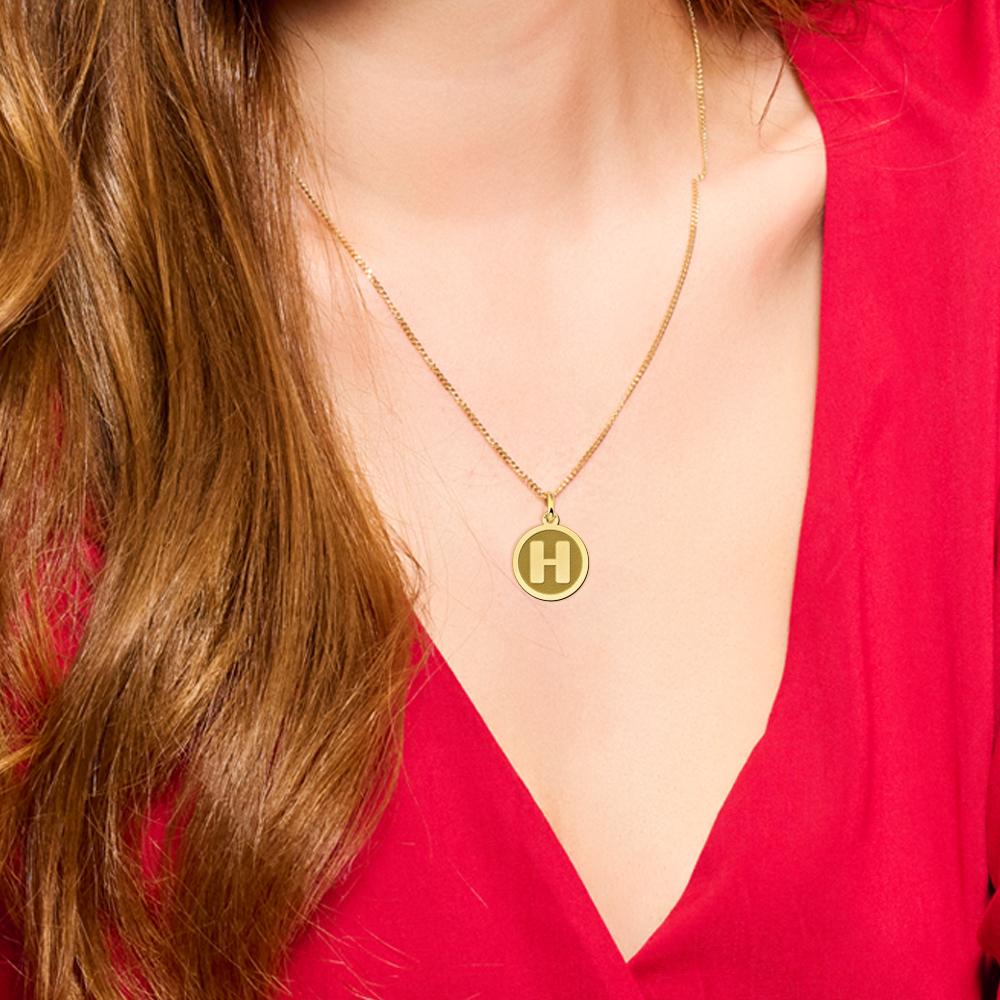 Gold initial necklace