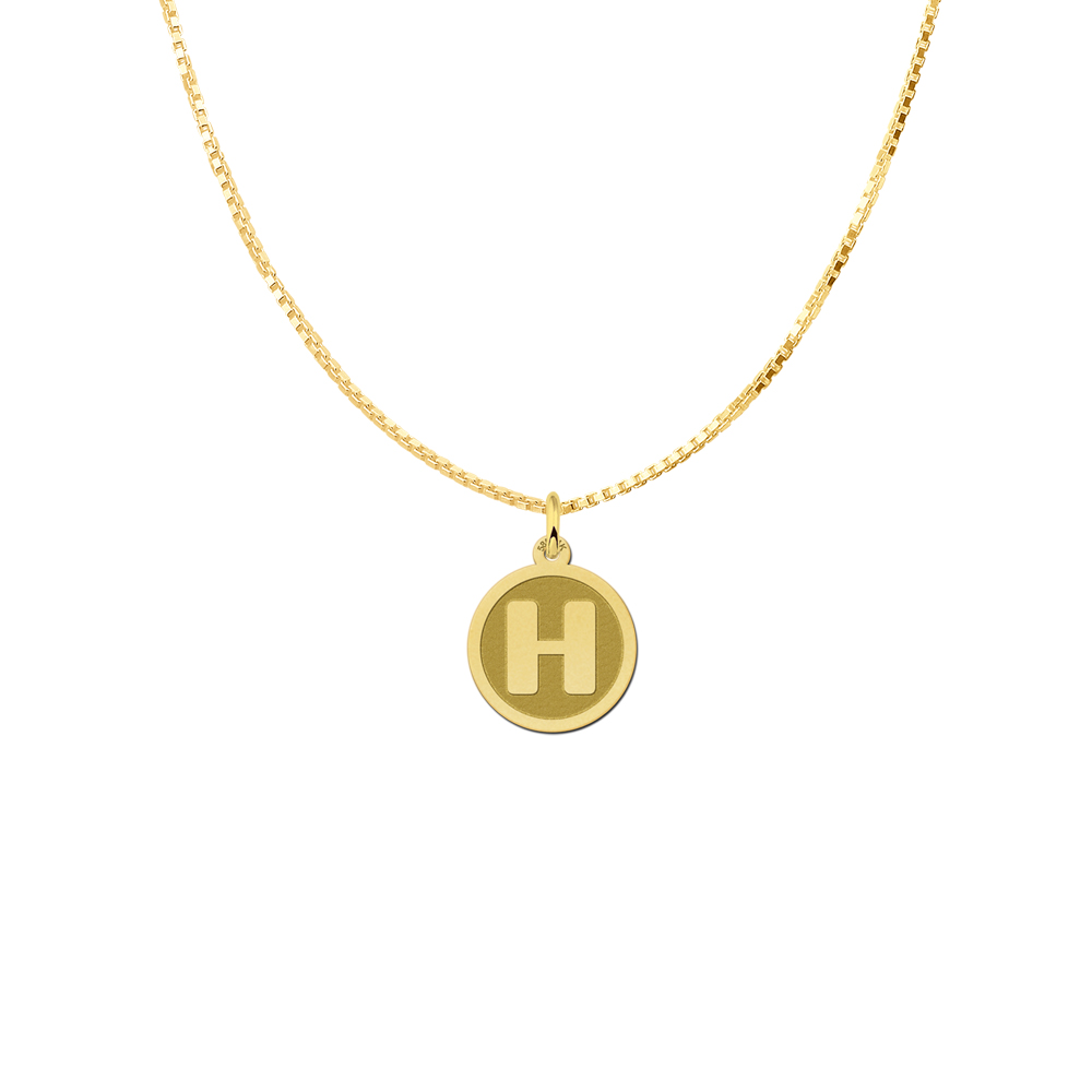 Gold initial necklace