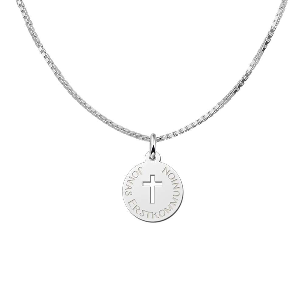 Silver holy communion jewellery cross