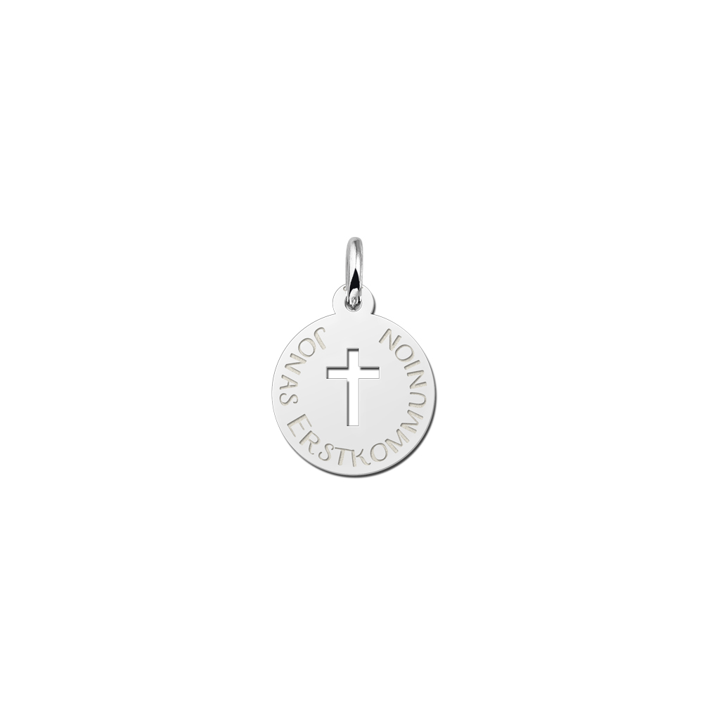Silver holy communion jewellery cross