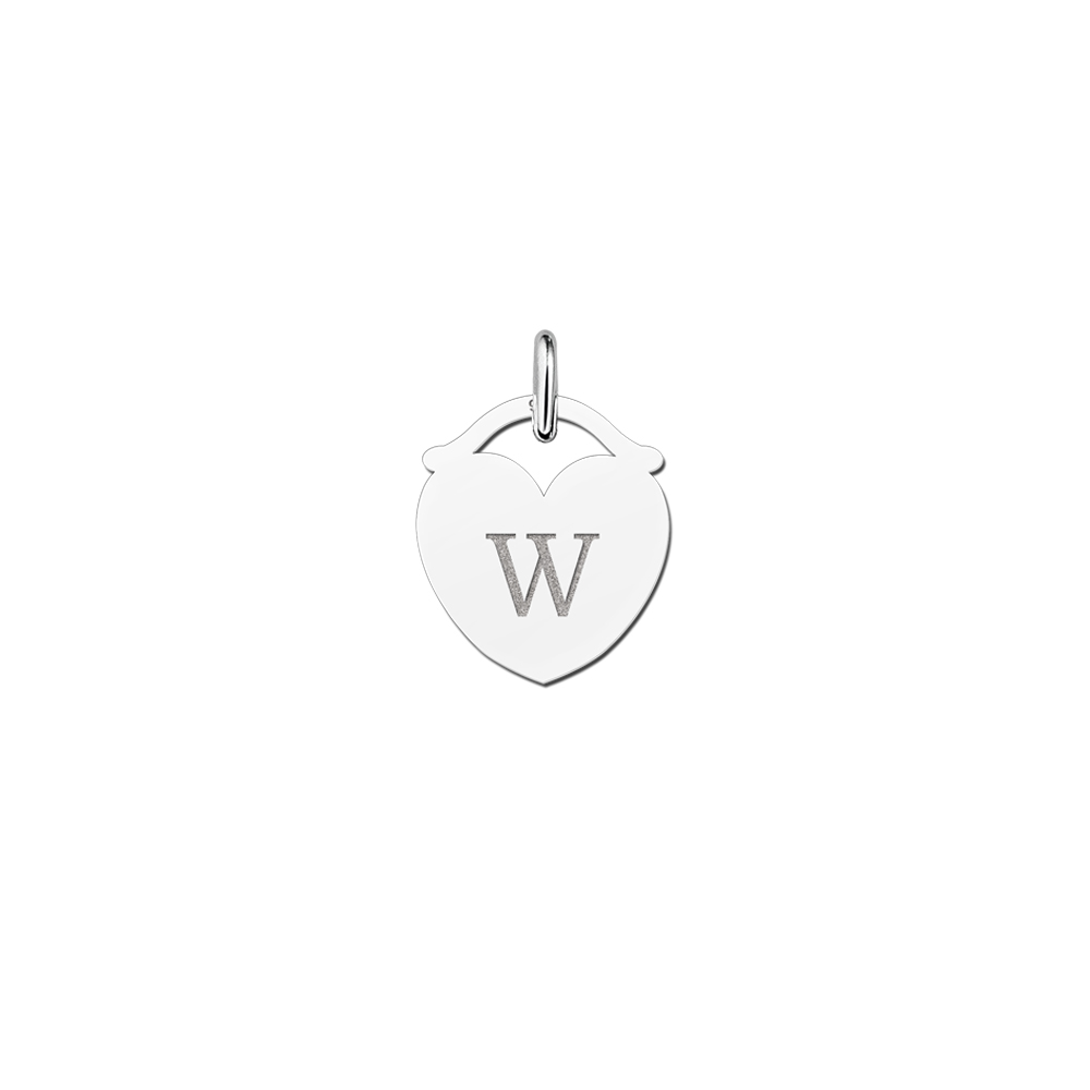 Silver necklace with an initial