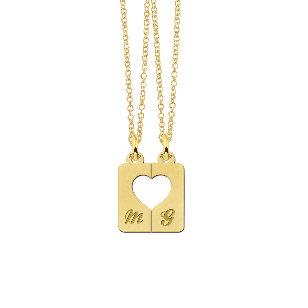 Gold Interlocking Heart Necklace