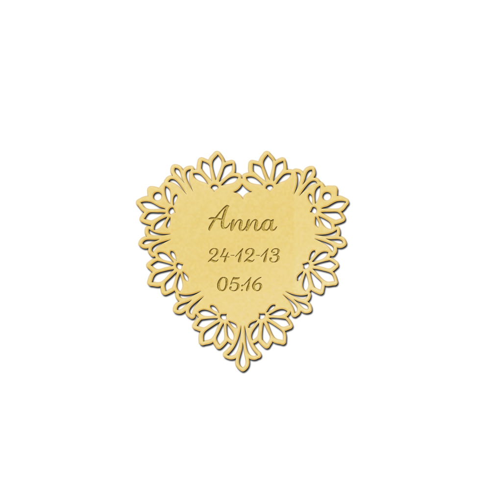 Gold bith jewelry heart