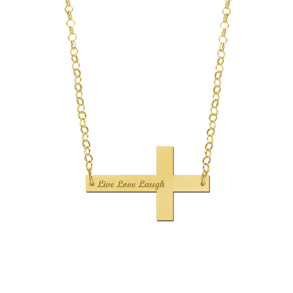 Golden cross necklace