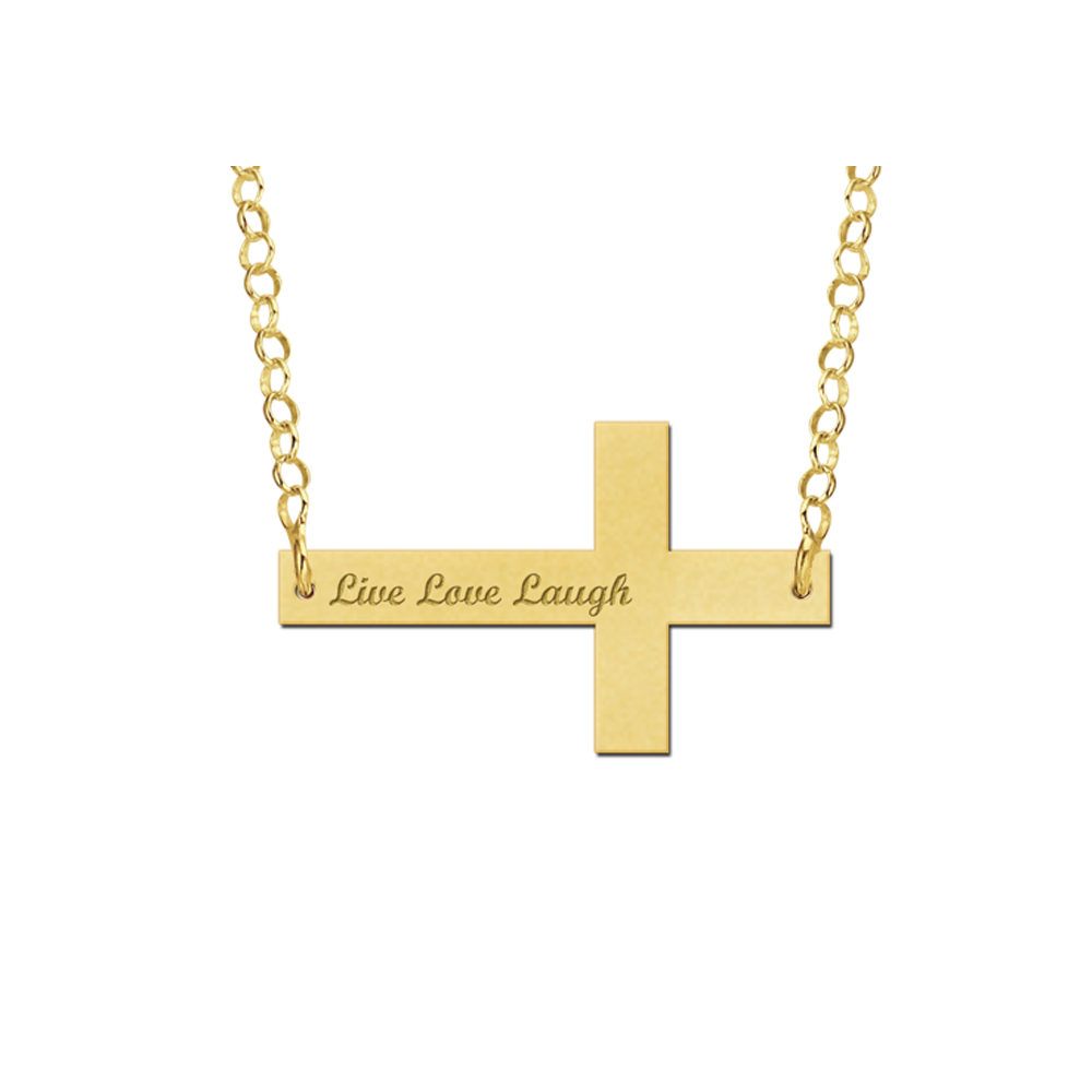 Golden cross necklace