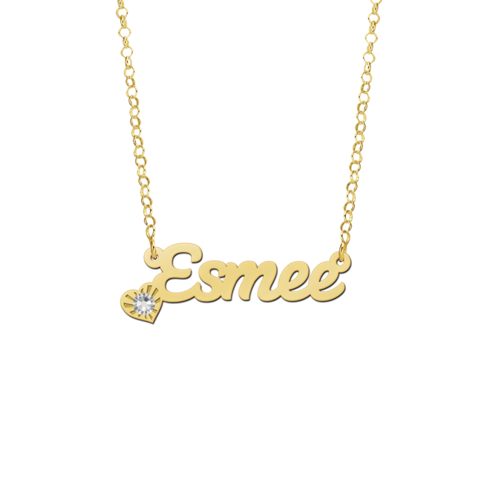 Gold name necklace, model Esmee