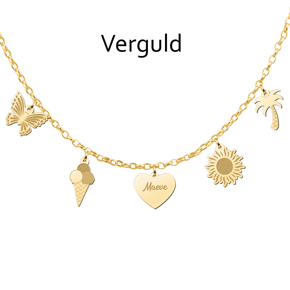 Silver summer mix and match necklace