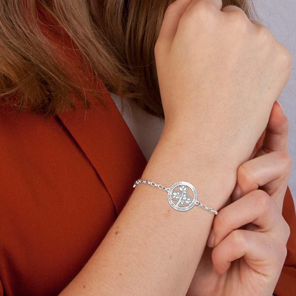 Silver tree of life bracelet