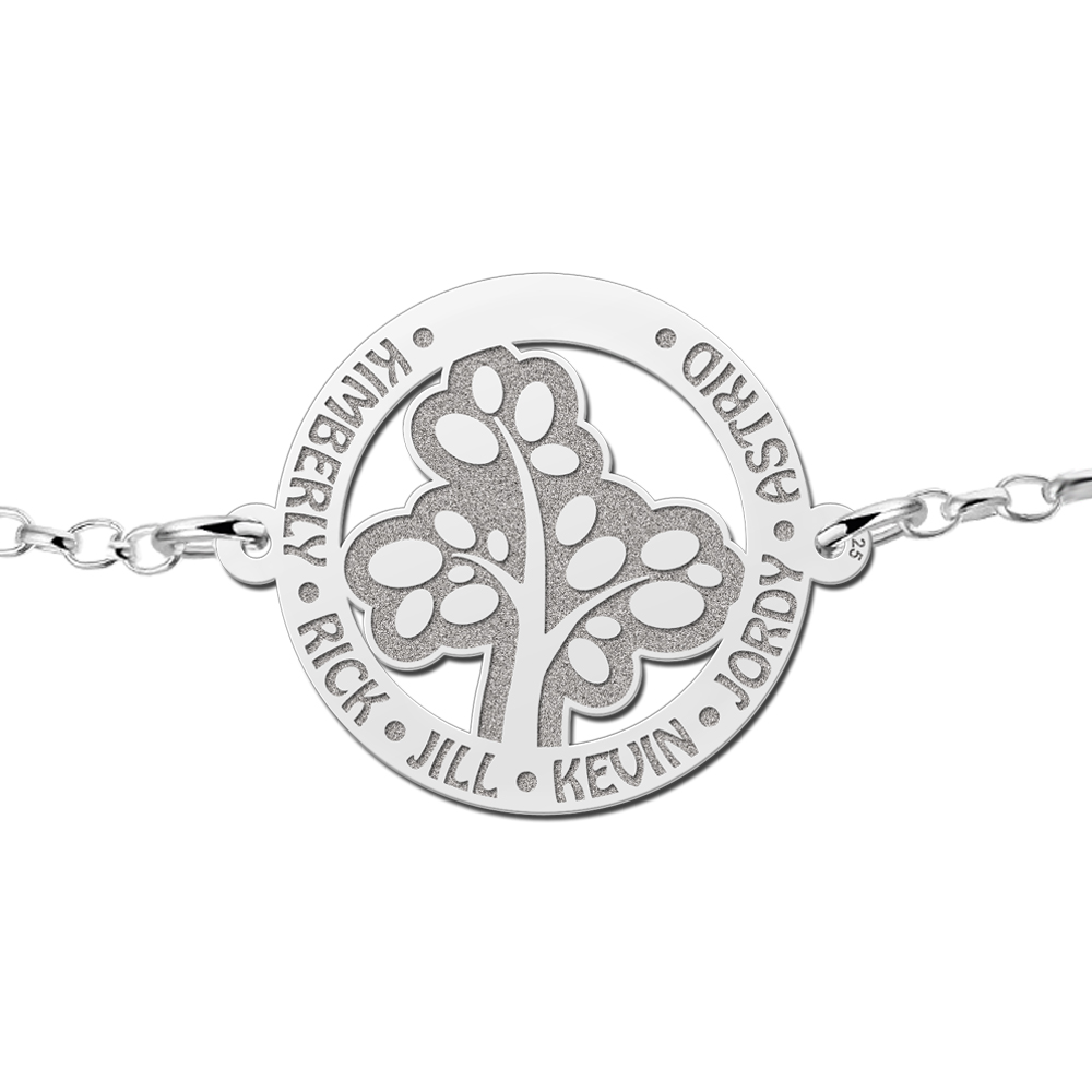 Silver tree of life bracelet