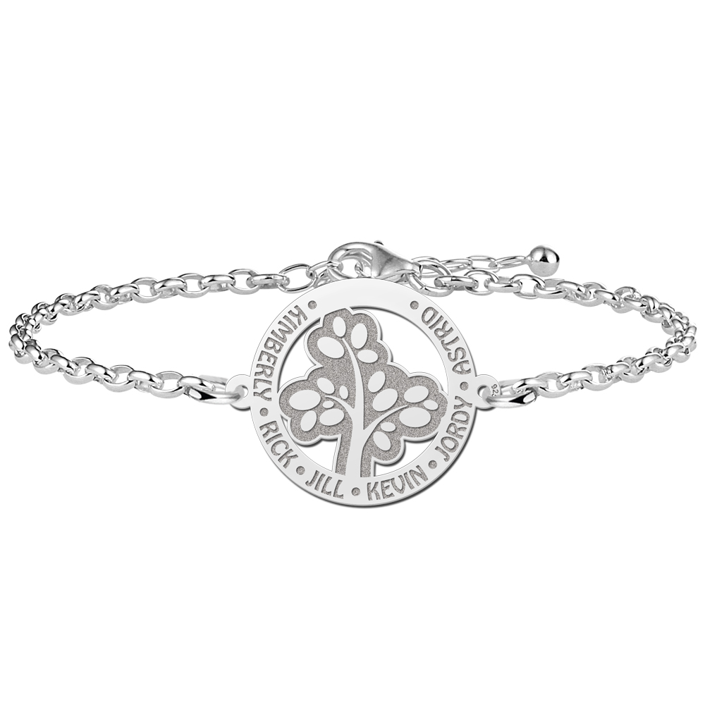 Silver tree of life bracelet