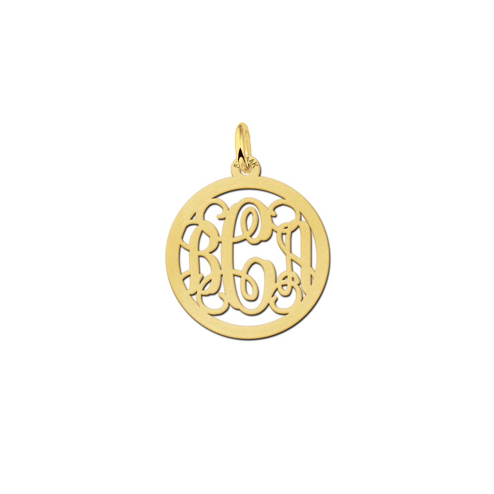 Gold Monogram Necklace, Small
