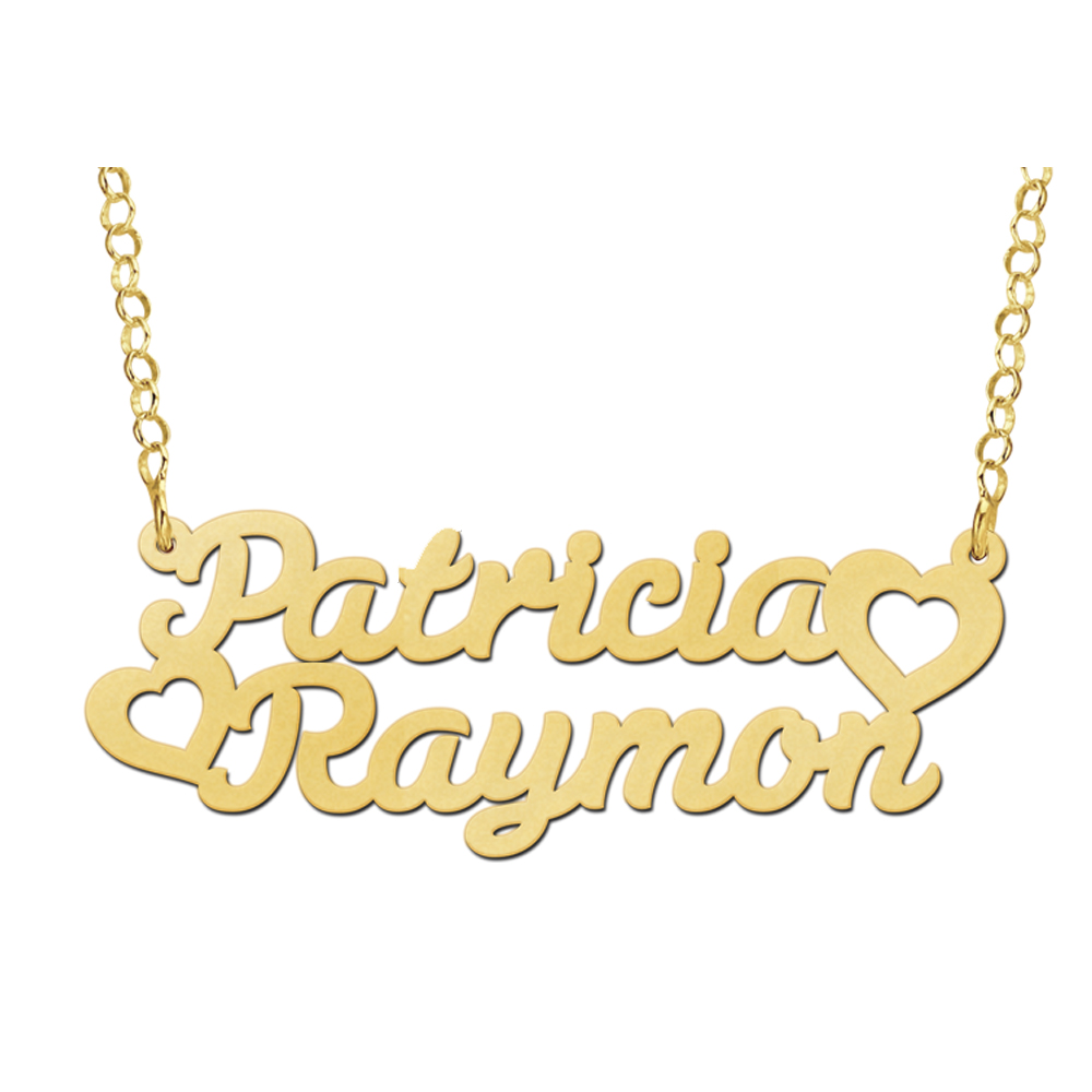 Name necklace with gold plated silver, model Patricia-Raymon