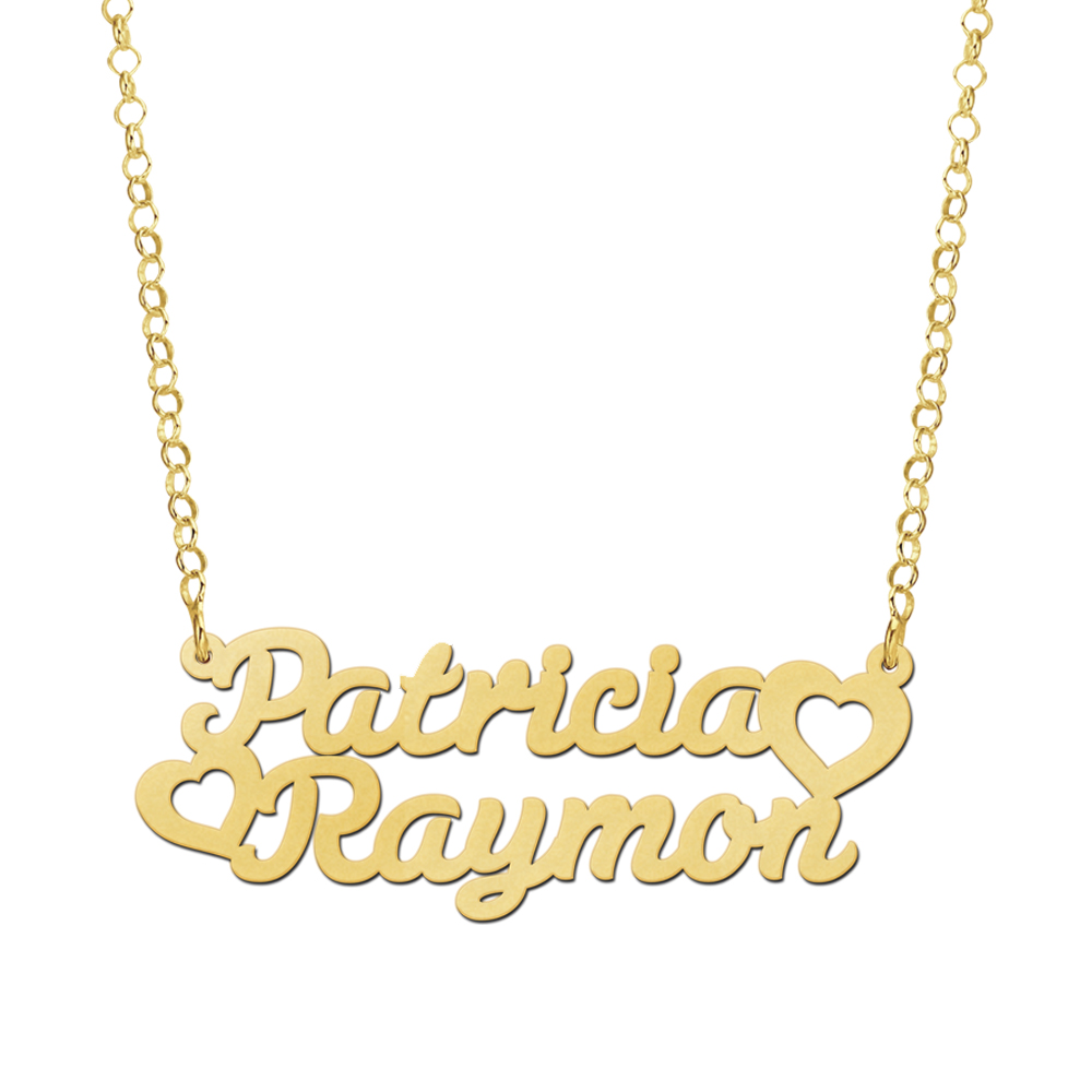 Name necklace with gold plated silver, model Patricia-Raymon