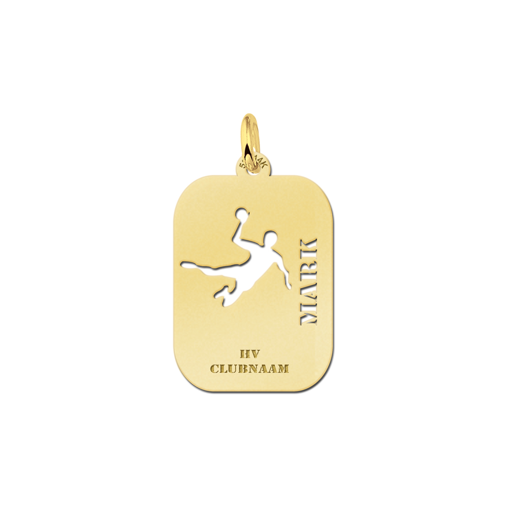 Gold handball pendant