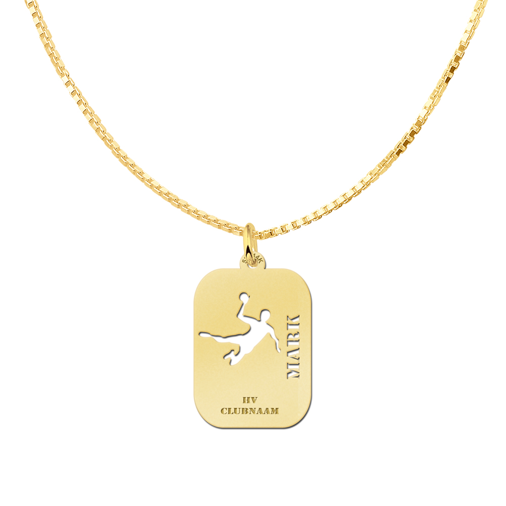 Gold handball pendant