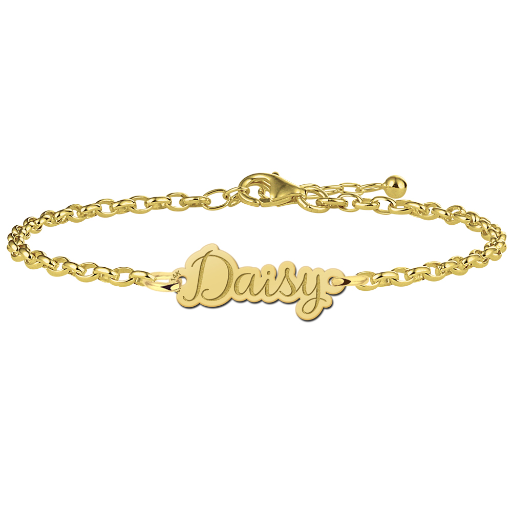 Bracelet of gold with name