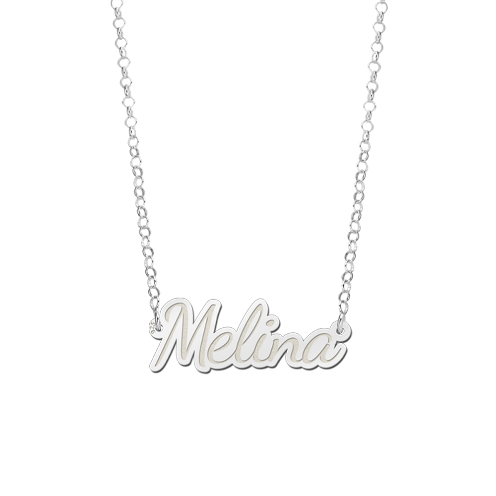 Sterling silver name necklace model Melina