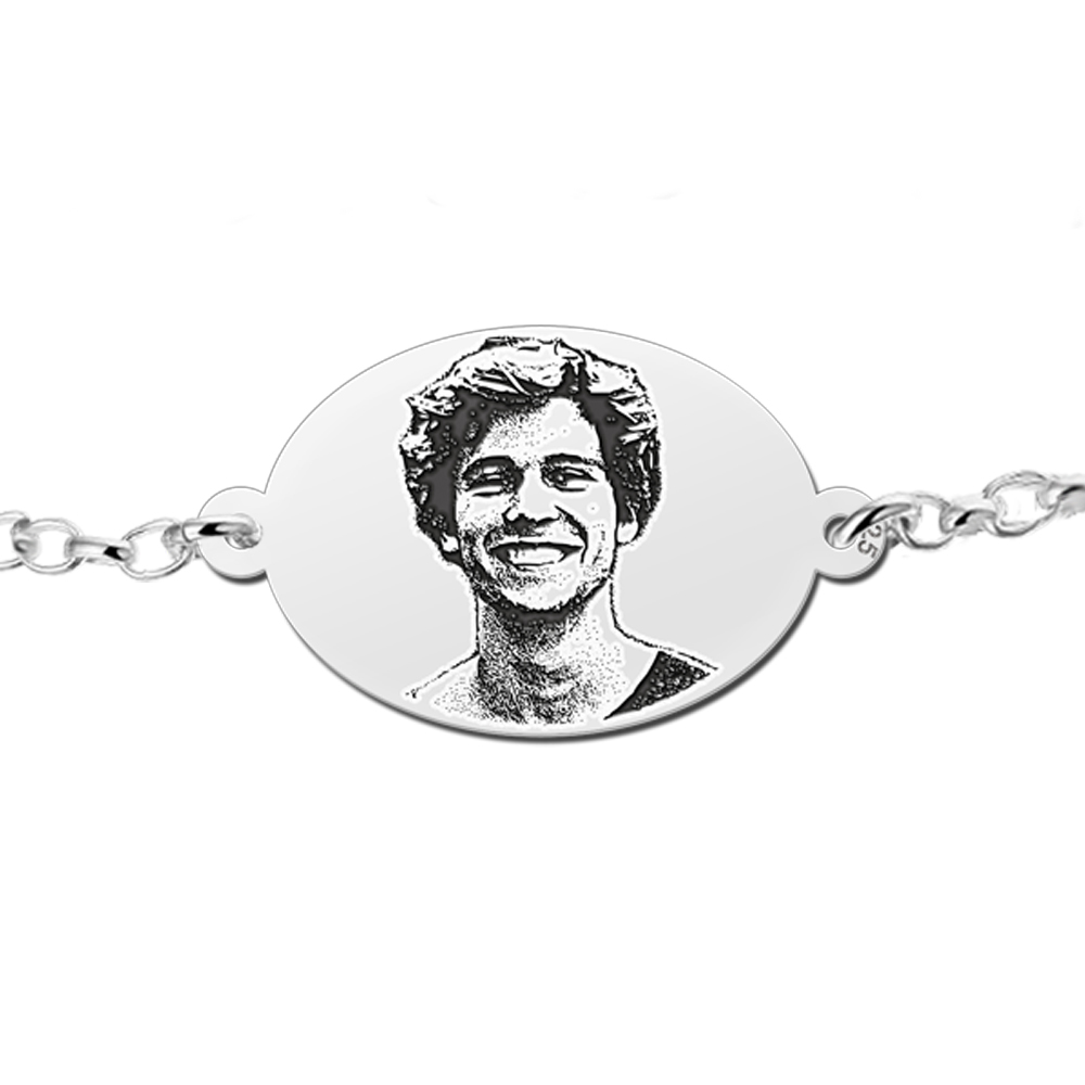 Silver Photo bracelet oval