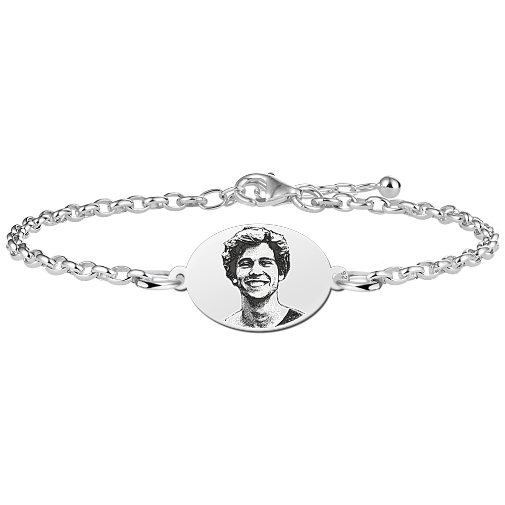 Silver Photo bracelet oval