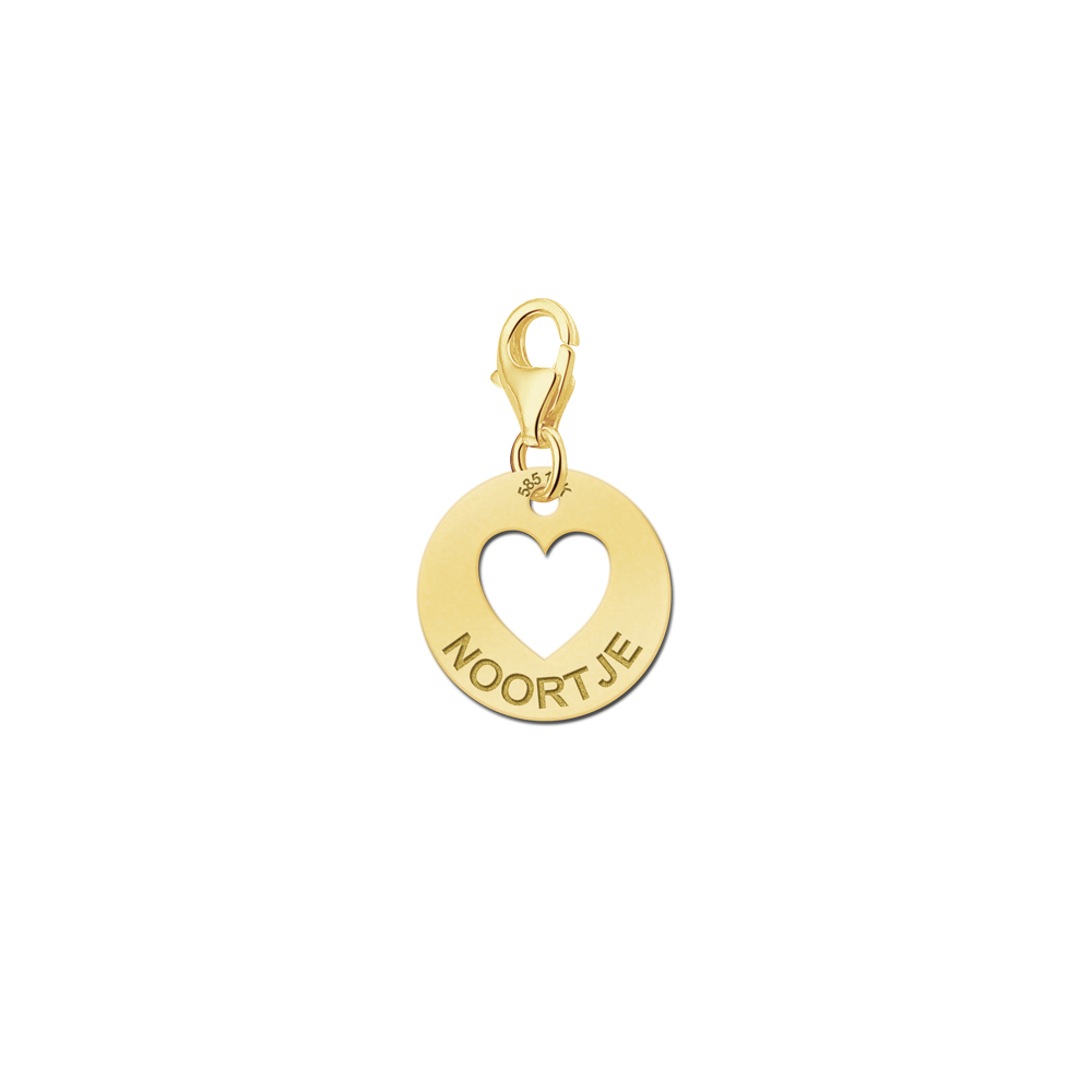 Gold Charms UK, heart