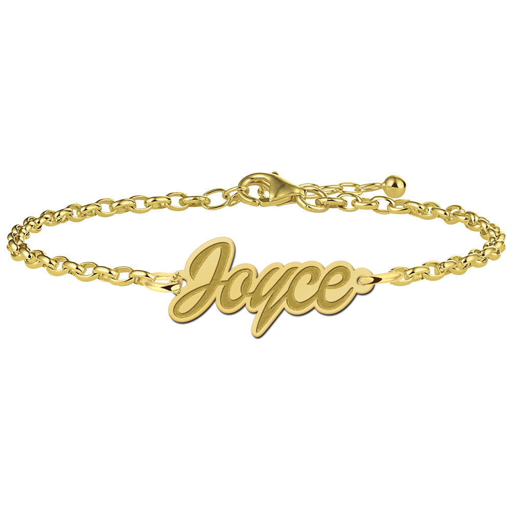 Golden bracelet with name