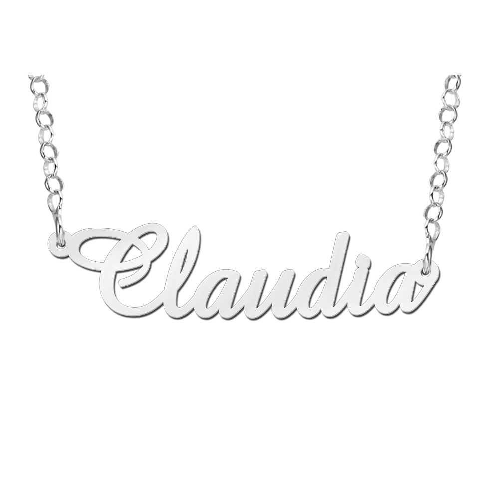 Silver Name Necklace Model Claudia