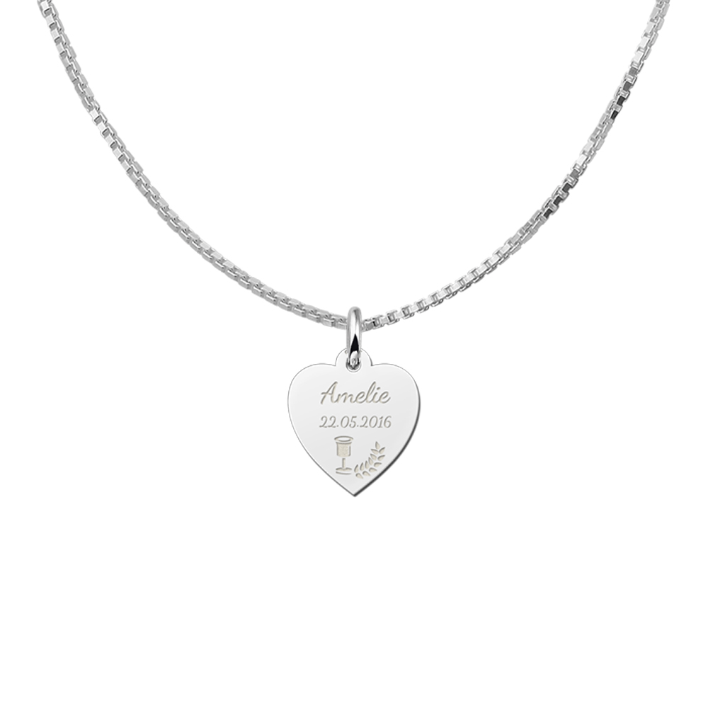 Silver communion heart