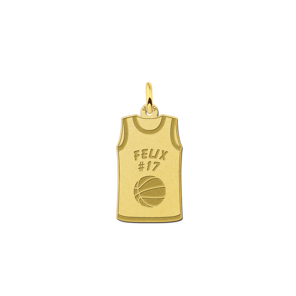 Gold basketball Pendant