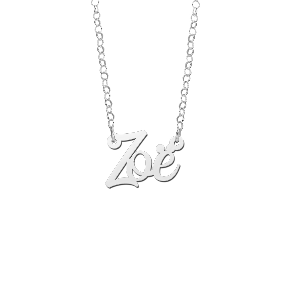 Silver name necklace Zoë