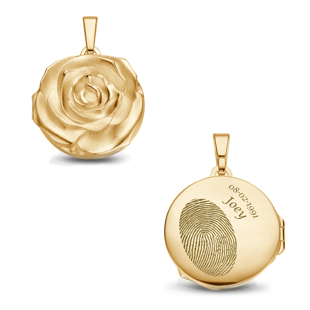 Gold medallion from a rose shape