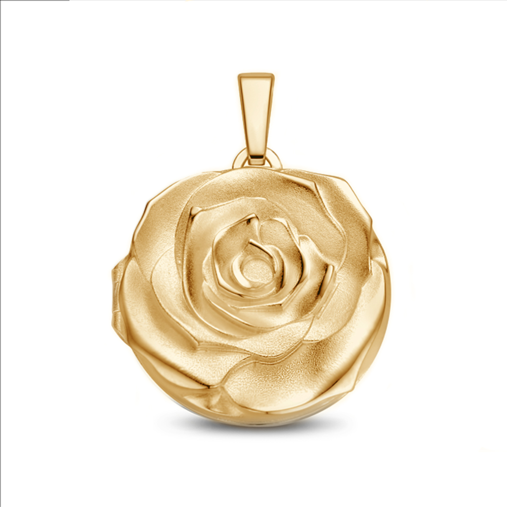Gold medallion from a rose shape