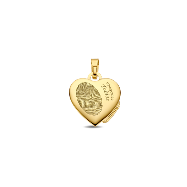 Gold Heart Medallion with names - small