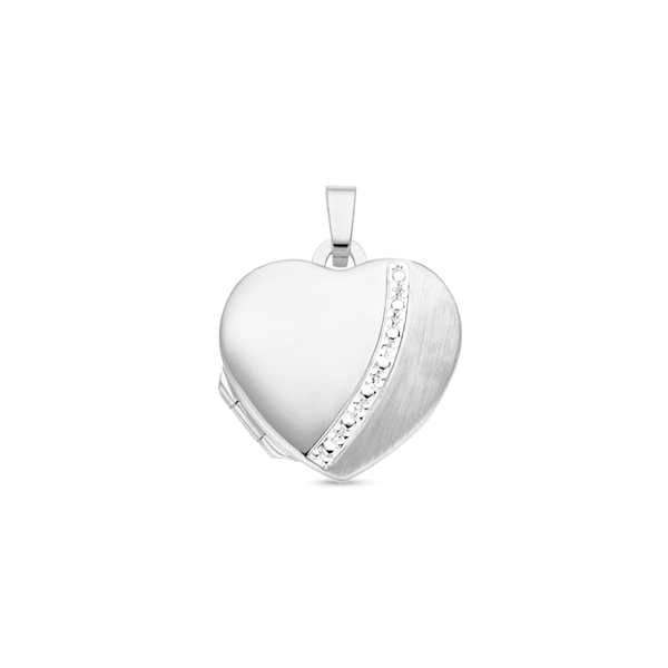 Silver Heart Medallion with ornament and engraving