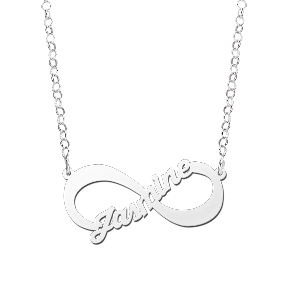 Silver Infinity Jewellery With Name