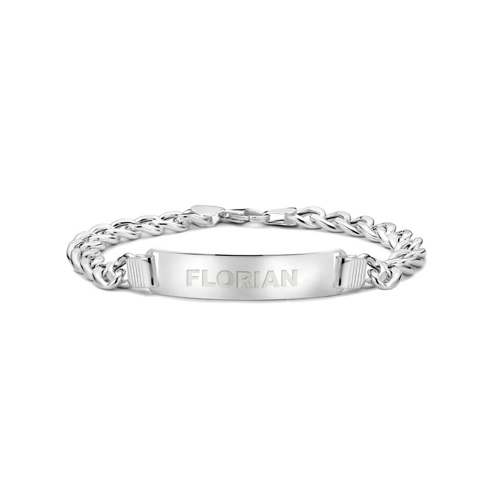 Light Men's Bracelet Silver Engraving Gourmet