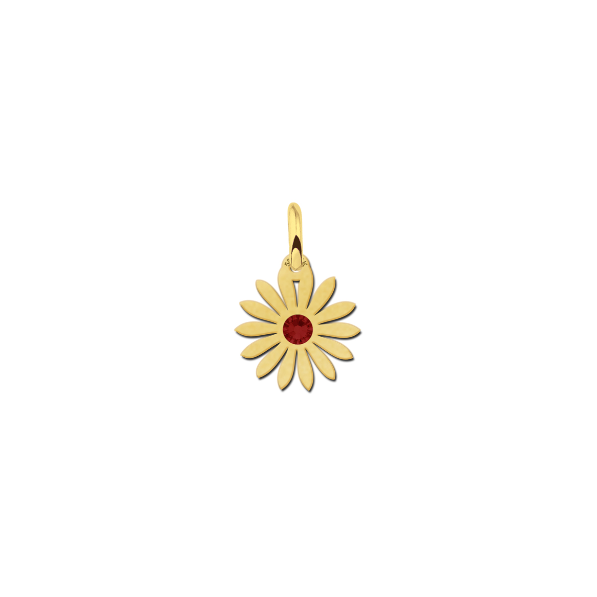 GoldDaisy pendant with birthstone