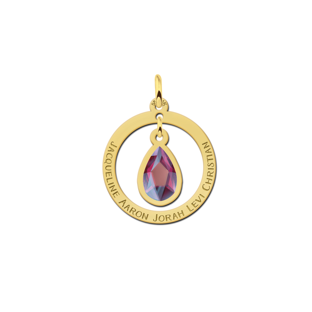 Gold drop pendant