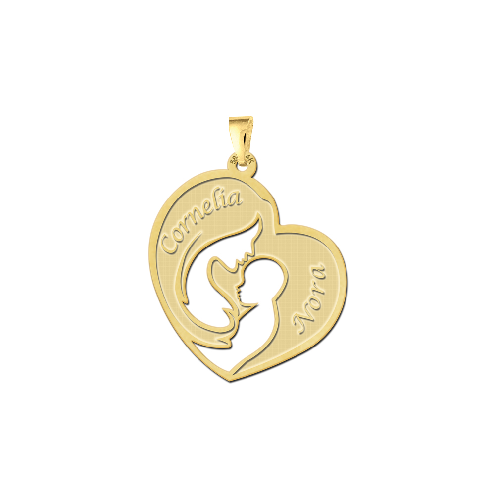 Golden mother and child jewellery