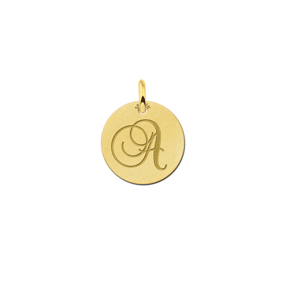 Letter pendant necklace gold