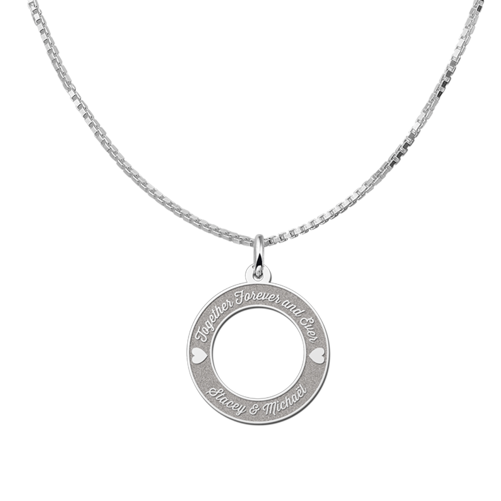 Silver Love Circle Necklace