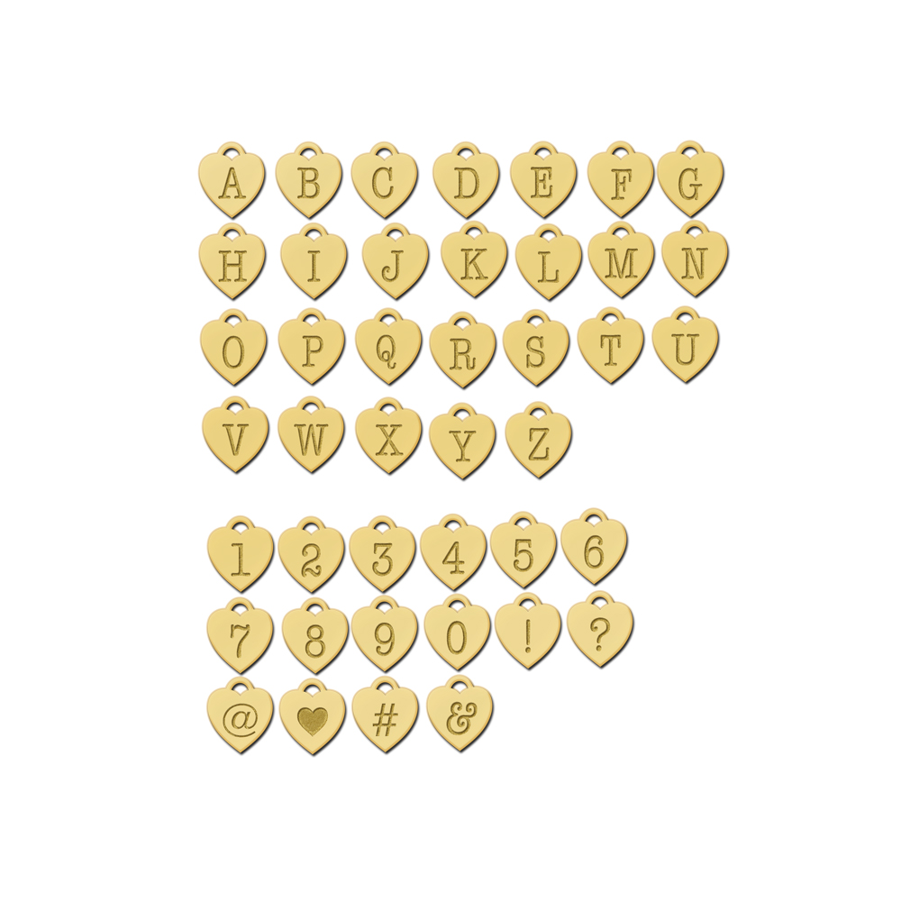 Gold plated name necklace with heart letters