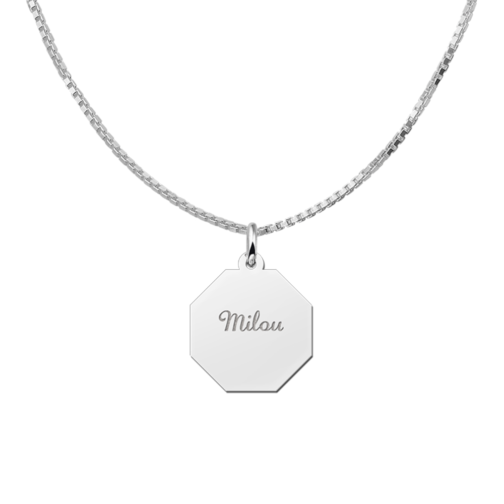 Solid Silver Necklace with Name