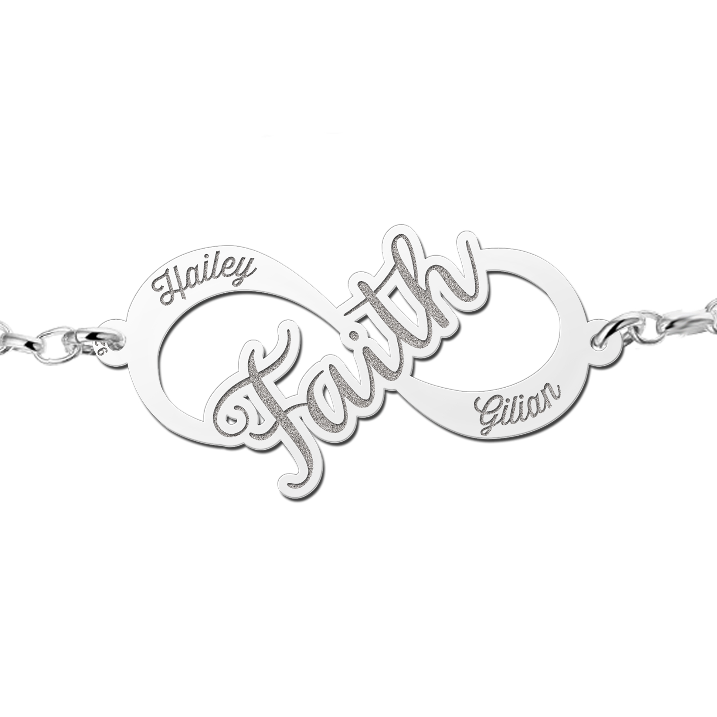 Silver Infinity bracelet Faith
