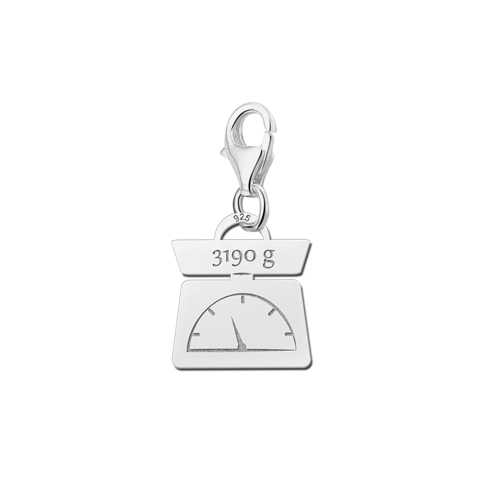 Silver baby charm scale