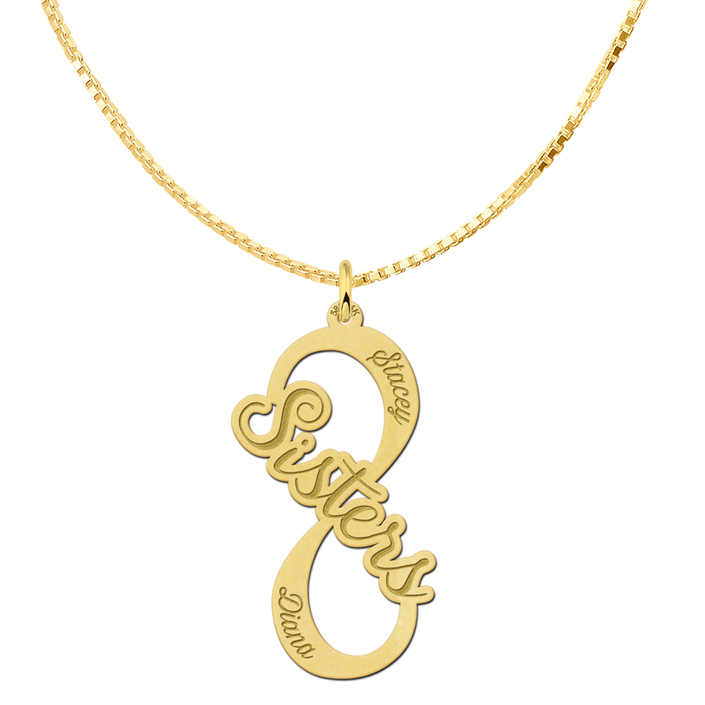 Golden Infinity pendant Sisters