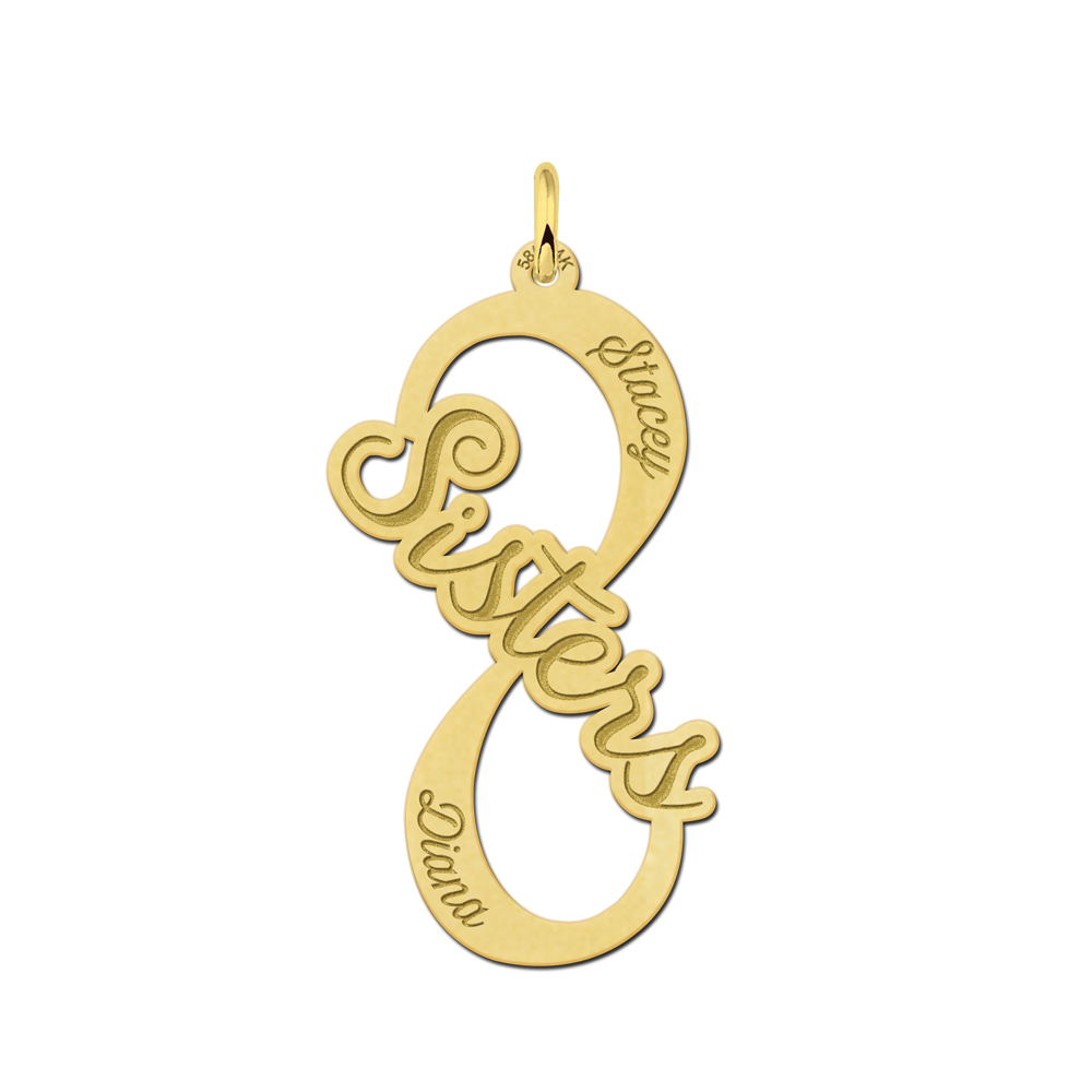 Golden Infinity pendant Sisters