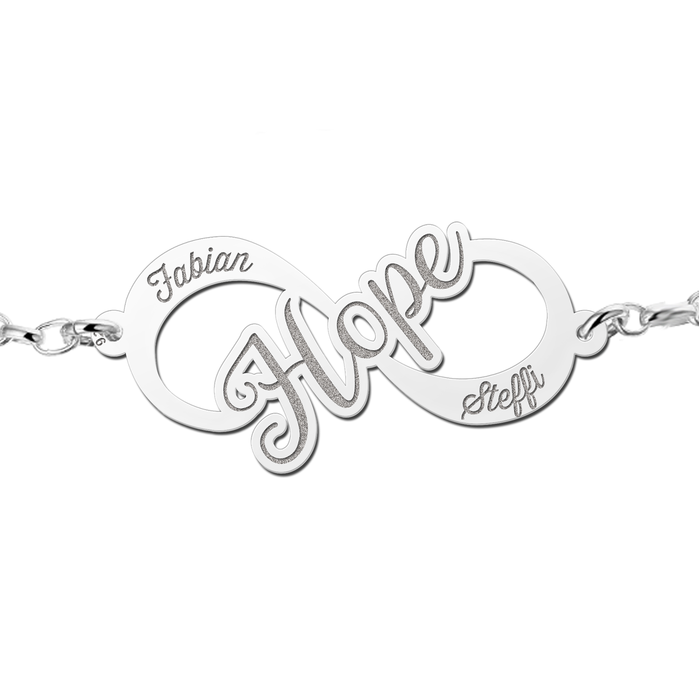 Silver Infinity bracelet Hope